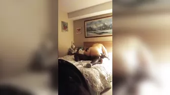 Interracial Porn Star Rides Hidden Cam with Big Ass and Thick Cock