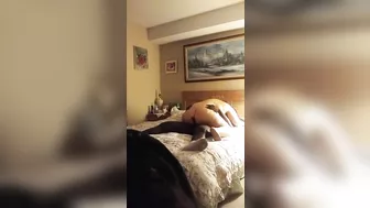 Interracial Porn Star Rides Hidden Cam with Big Ass and Thick Cock