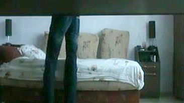 Spy on Me - Hidden Cam Amateur Brunette Booty Call with Oral Sex and Stockings