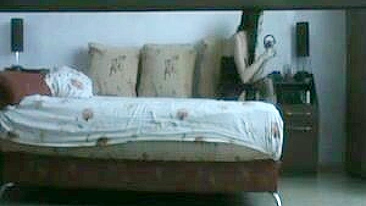 Spy on Me - Hidden Cam Amateur Brunette Booty Call with Oral Sex and Stockings