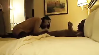 Interracial MILF Rides Big Black Cock on Hidden Cam