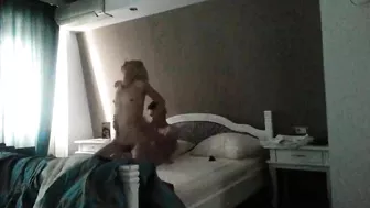 Skinny MILF Rides Young Hard Cock on Hidden Cam