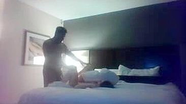 Amateur Brunette Rough Doggy Style Fuck in Hidden Cam Hotel Room