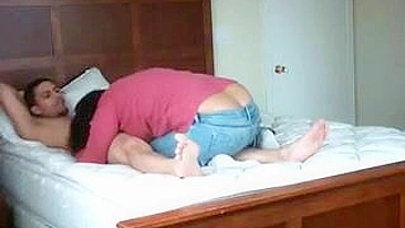 Spying on Chubby BBW Sister Cheating Doggy Style on Hidden Cam