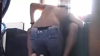 Exposed! Hidden Cam Catches Cheating Amateur Brunette Cowgirl in Doggy Style Ride