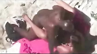 Exhibitionist Interracial Couple Caught on Hidden Cam in Public