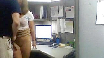 MILF Cheats on Hubby with Hidden Cam Blowjob in Office Sex
