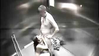 Exposed! Amateur Couple Public Doggy Style Fuck in Elevator Caught on Hidden Cam