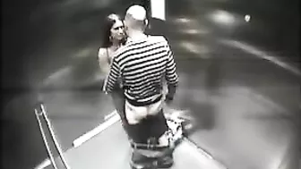 Exposed! Amateur Couple Public Doggy Style Fuck in Elevator Caught on Hidden Cam