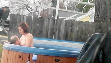 MILF Neighbor Spies on Hidden Cam and Gets Cum in Mouth