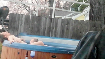 MILF Neighbor Spies on Hidden Cam and Gets Cum in Mouth