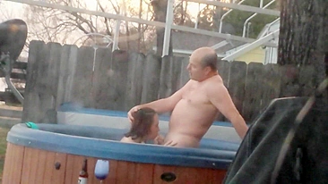 MILF Neighbor Spies on Hidden Cam and Gets Cum in Mouth