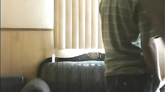 Spy on Hairy Latina Amateur Homemade Ride with Voyeur Cam