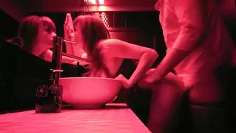 Exposed! Hidden Cam Catches College Sluts in Public Bathroom Doggy Sex
