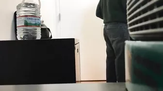 MILF Gets Caught on Hidden Cam Blowing Co-Worker in the Workplace