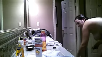 Spy on Busty BBW in Hairy Pussy Bathroom with Hidden Cam