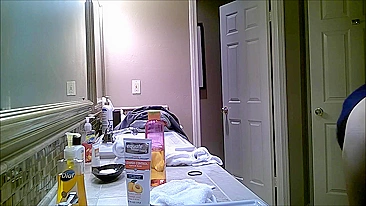 Spy on Busty BBW in Hairy Pussy Bathroom with Hidden Cam