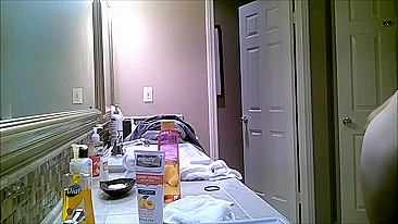 Spy on Busty BBW in Hairy Pussy Bathroom with Hidden Cam