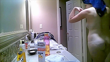 Spy on Busty BBW in Hairy Pussy Bathroom with Hidden Cam