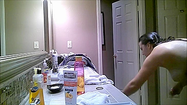 Spy on Busty BBW in Hairy Pussy Bathroom with Hidden Cam