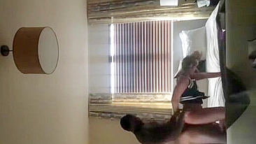 Spy on Loud Slut Amateur Sex with BBC & Big Black Cock