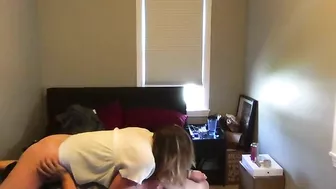 Chubby Amateur Couple Hidden Cam Blowjob & Doggy Style Fuck with Moaning