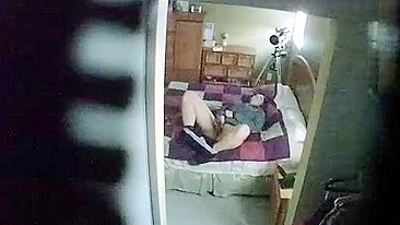 MILF Hidden Cam Masturbation with Dildo and Vibrator