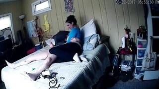 Stroking Cock with Hidden Cam - Amateur Brunette Girlfriend Homemade Handjob