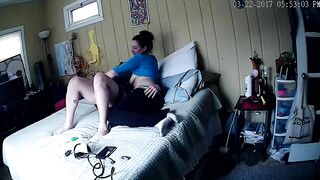 Stroking Cock with Hidden Cam - Amateur Brunette Girlfriend Homemade Handjob