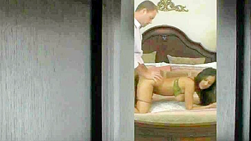 Brunette Boss Fucks Hot Slut on Hidden Cam