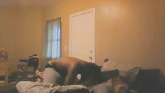 Spying on My BBC FWB - Homemade Amateur Porn with Hidden Cam