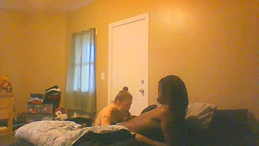 Spying on My BBC FWB - Homemade Amateur Porn with Hidden Cam