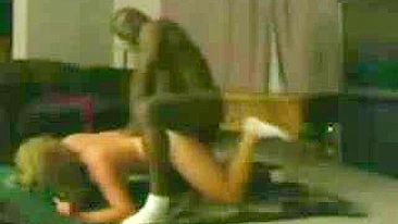 Interracial Doggy Style with Hidden Cam - Amateur Blonde Gets BBC