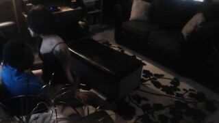 Amateur Cowgirl Rides Big Black Cock in Hidden Cam / Spy on Orgy