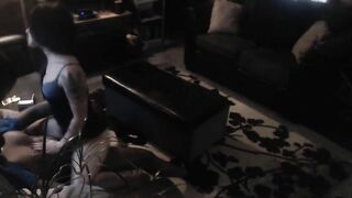 Amateur Cowgirl Rides Big Black Cock in Hidden Cam / Spy on Orgy