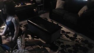 Amateur Cowgirl Rides Big Black Cock in Hidden Cam / Spy on Orgy