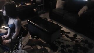 Amateur Cowgirl Rides Big Black Cock in Hidden Cam / Spy on Orgy