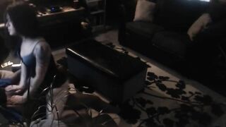 Amateur Cowgirl Rides Big Black Cock in Hidden Cam / Spy on Orgy