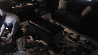 Amateur Cowgirl Rides Big Black Cock in Hidden Cam / Spy on Orgy