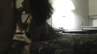 Sexy Brunette College Girl Gets Blowjob on Hidden Cam