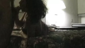 Sexy Brunette College Girl Gets Blowjob on Hidden Cam