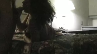 Sexy Brunette College Girl Gets Blowjob on Hidden Cam