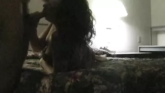 Sexy Brunette College Girl Gets Blowjob on Hidden Cam