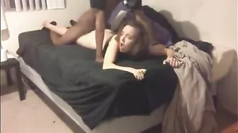 Interracial Hidden Cam Amateur Moans for Big Black Cock