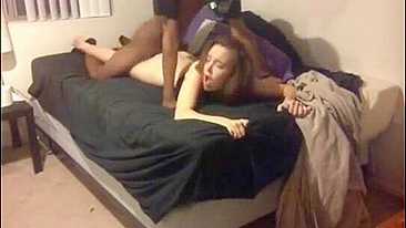 Interracial Hidden Cam Amateur Moans for Big Black Cock