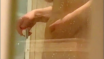 Wife Hairy Shower Cam Show - Naughty MILF Exposes All