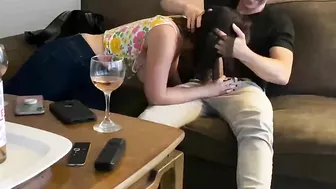 Amateur Latina Blows Big Tits on Hidden Cam