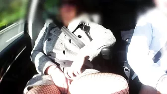 Wild Ride with MILF in Fishnet - Uber Driver Secret Sex Tape