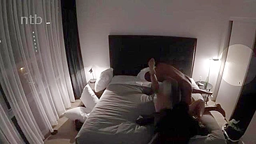 Interracial Hidden Cam Gangbang - Wife Amateur Threesome with BBC Studs