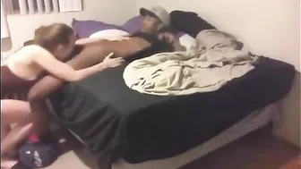 Interracial Blowjob with Huge BBC on Hidden Cam